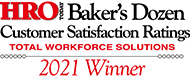 2021 HRO Today Baker's Dozen Total Workforce Solutions logo
